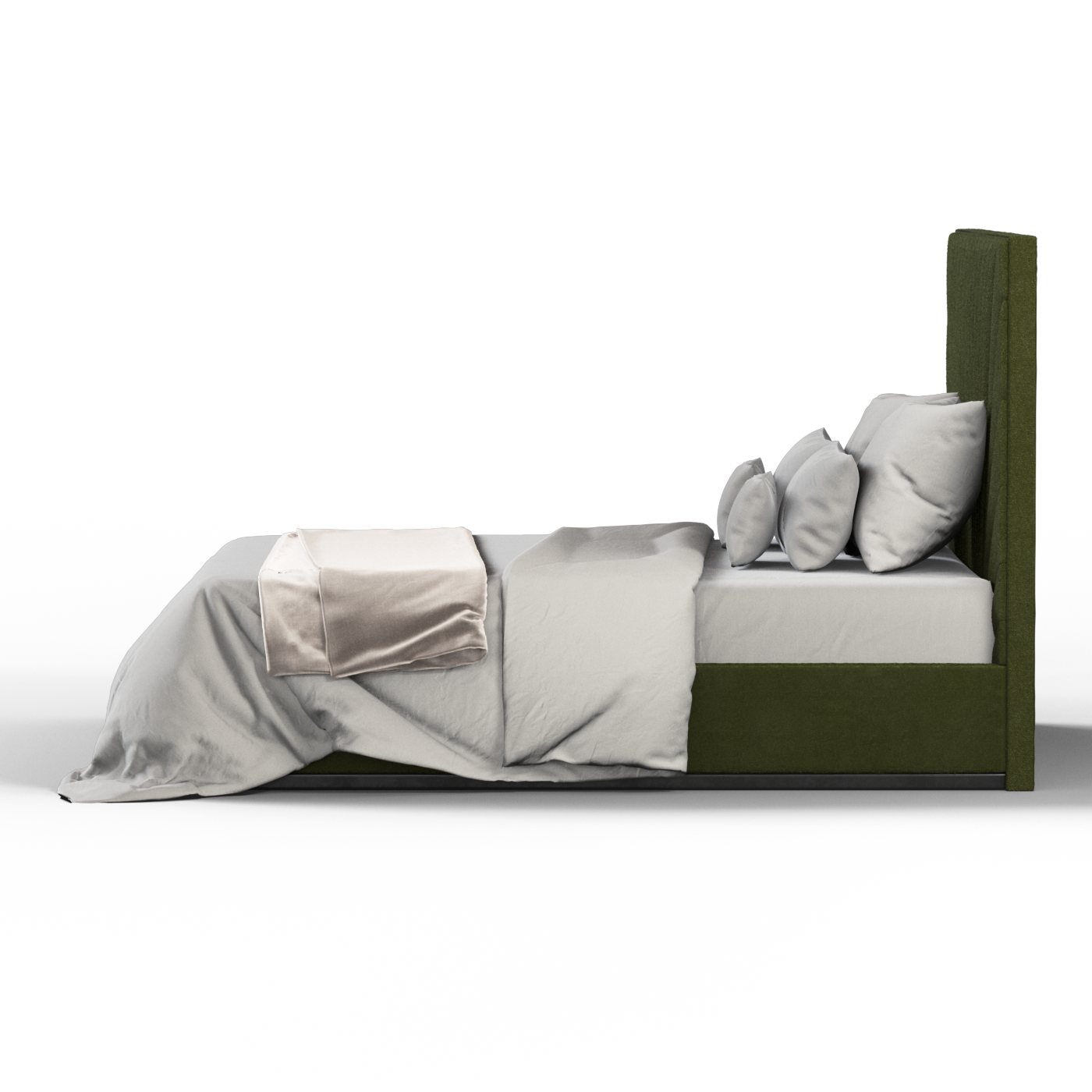 Lucia Bed With High Refined Headboard