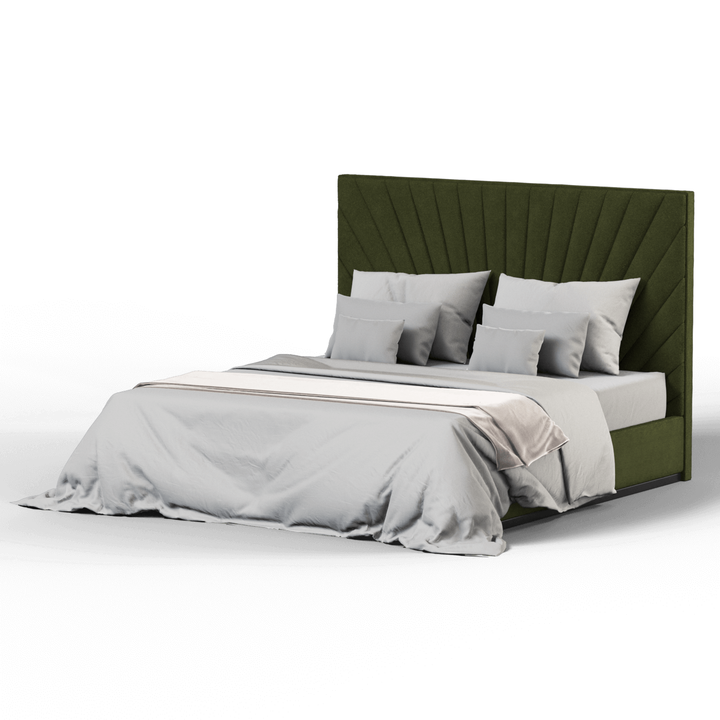 Lucia Bed With High Refined Headboard
