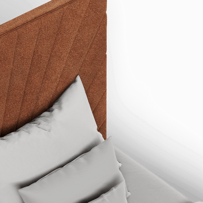 Lucia Bed With High Refined Headboard