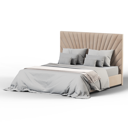 Lucia Bed With High Refined Headboard