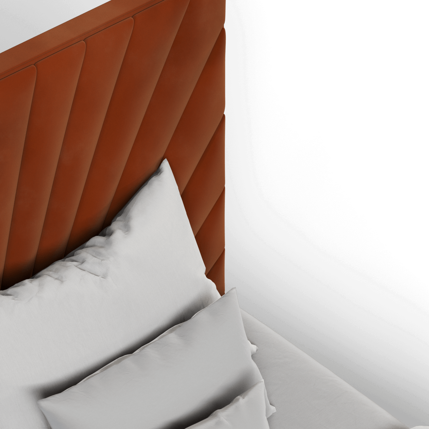 Lucia Bed With High Refined Headboard