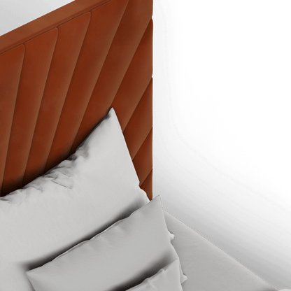 Lucia Bed With High Refined Headboard