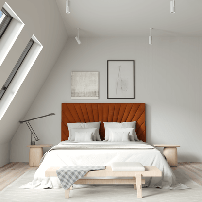 Lucia Bed With High Refined Headboard