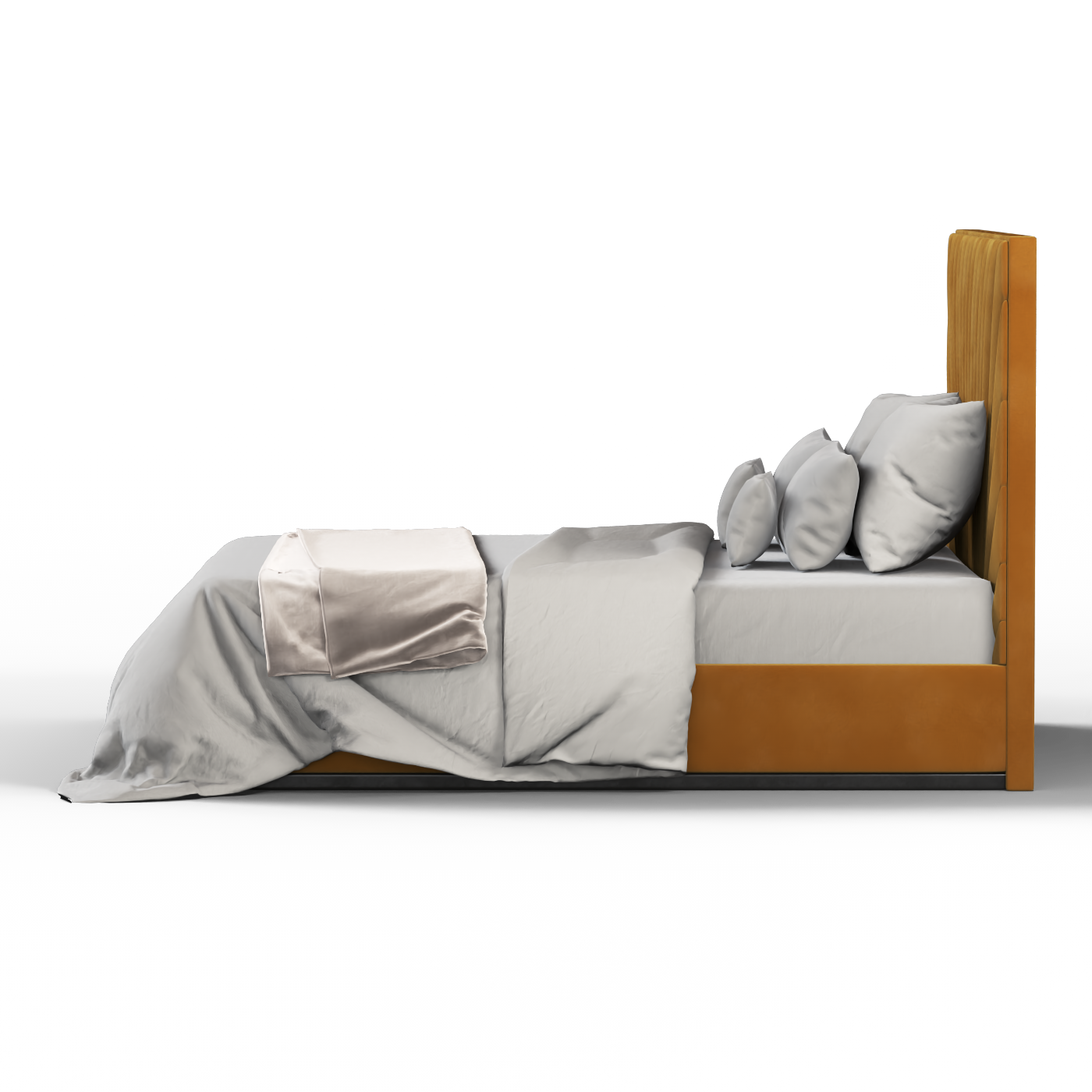 Lucia Bed With High Refined Headboard