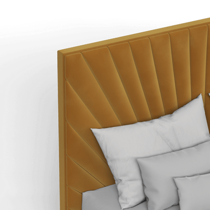 Lucia Bed With High Refined Headboard