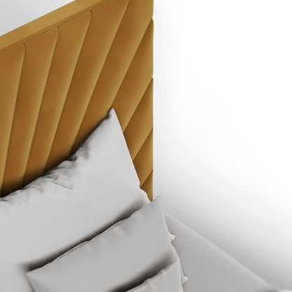 Lucia Bed With High Refined Headboard