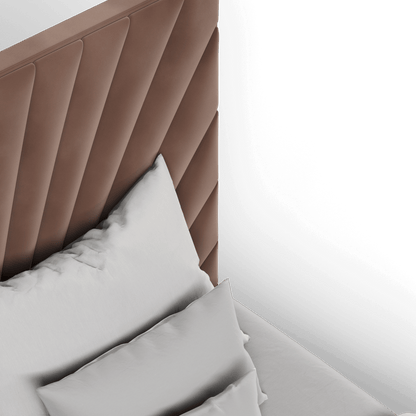 Lucia Bed With High Refined Headboard