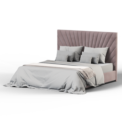 Lucia Bed With High Refined Headboard