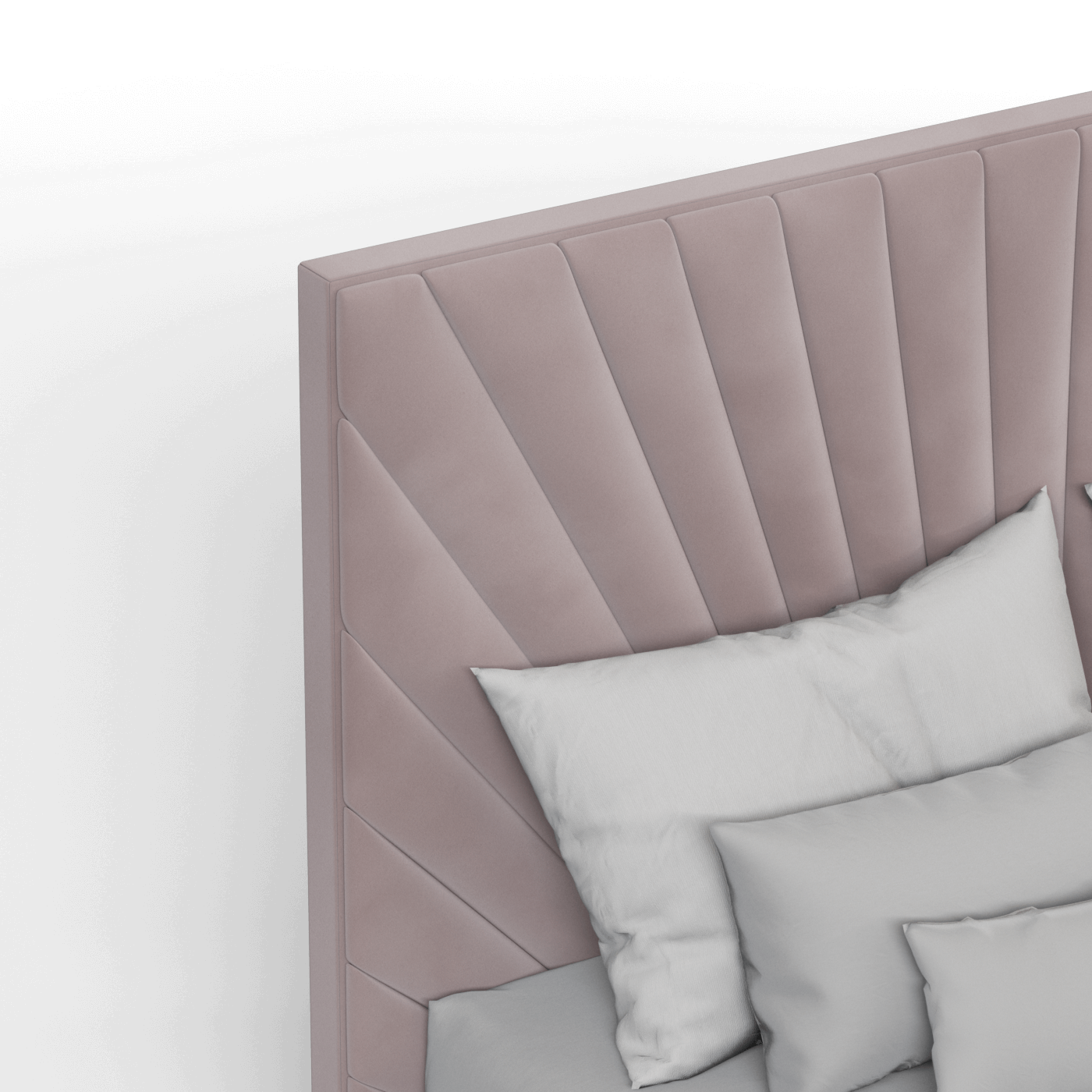 Lucia Bed With High Refined Headboard