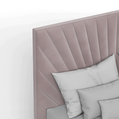 Lucia Bed With High Refined Headboard