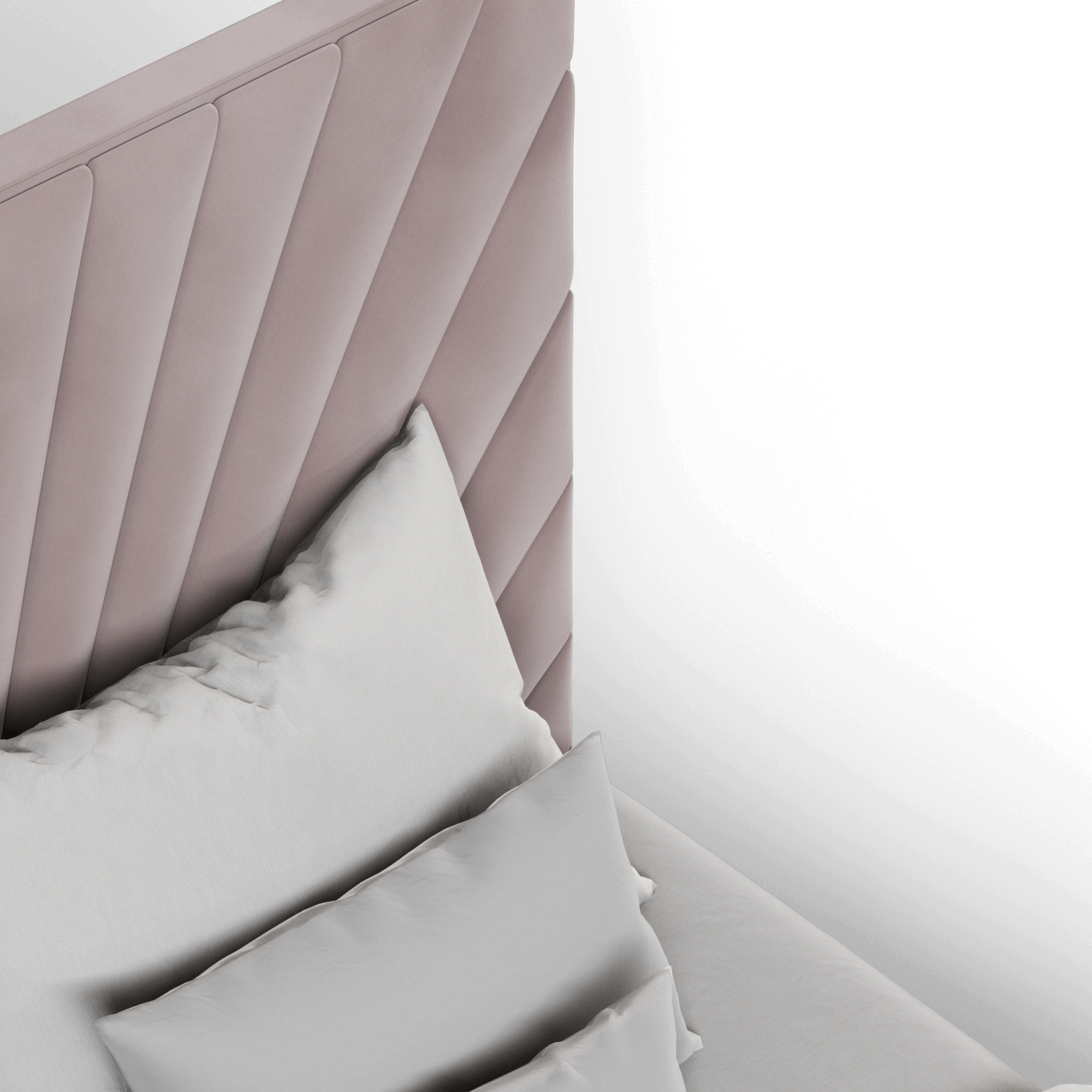 Lucia Bed With High Refined Headboard