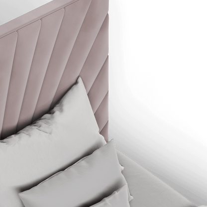 Lucia Bed With High Refined Headboard