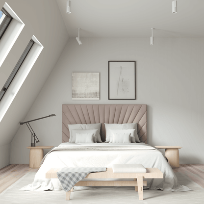 Lucia Bed With High Refined Headboard