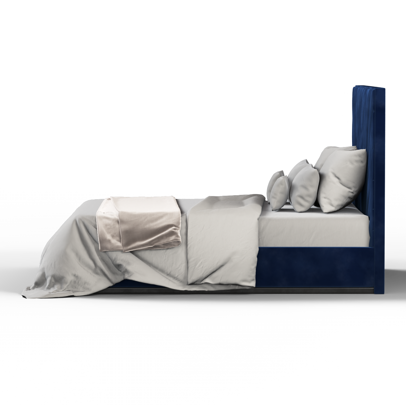 Lucia Bed With High Refined Headboard