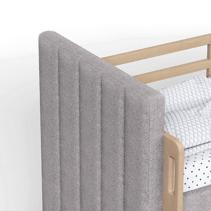 Paolo Bunk Bed with Soft Upholstery and Beechwood Accents