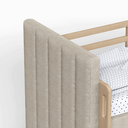 Paolo Bunk Bed with Soft Upholstery and Beechwood Accents