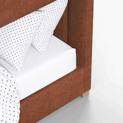 Paolo Bunk Bed with Soft Upholstery and Beechwood Accents