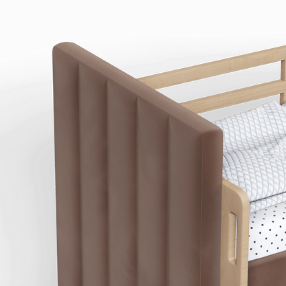 Paolo Bunk Bed with Soft Upholstery and Beechwood Accents