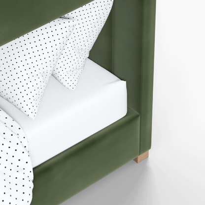 Paolo Bunk Bed with Soft Upholstery and Beechwood Accents