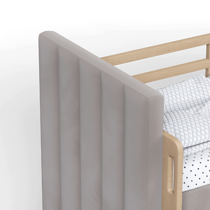 Paolo Bunk Bed with Soft Upholstery and Beechwood Accents