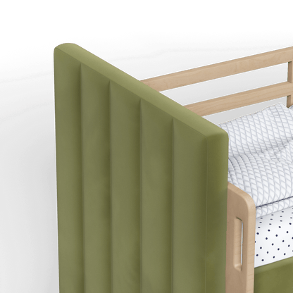 Paolo Bunk Bed with Soft Upholstery and Beechwood Accents