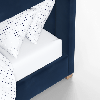 Paolo Bunk Bed with Soft Upholstery and Beechwood Accents