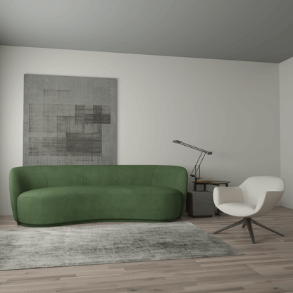 Posh Sofa - Curved Back Sofa with Continuous Base