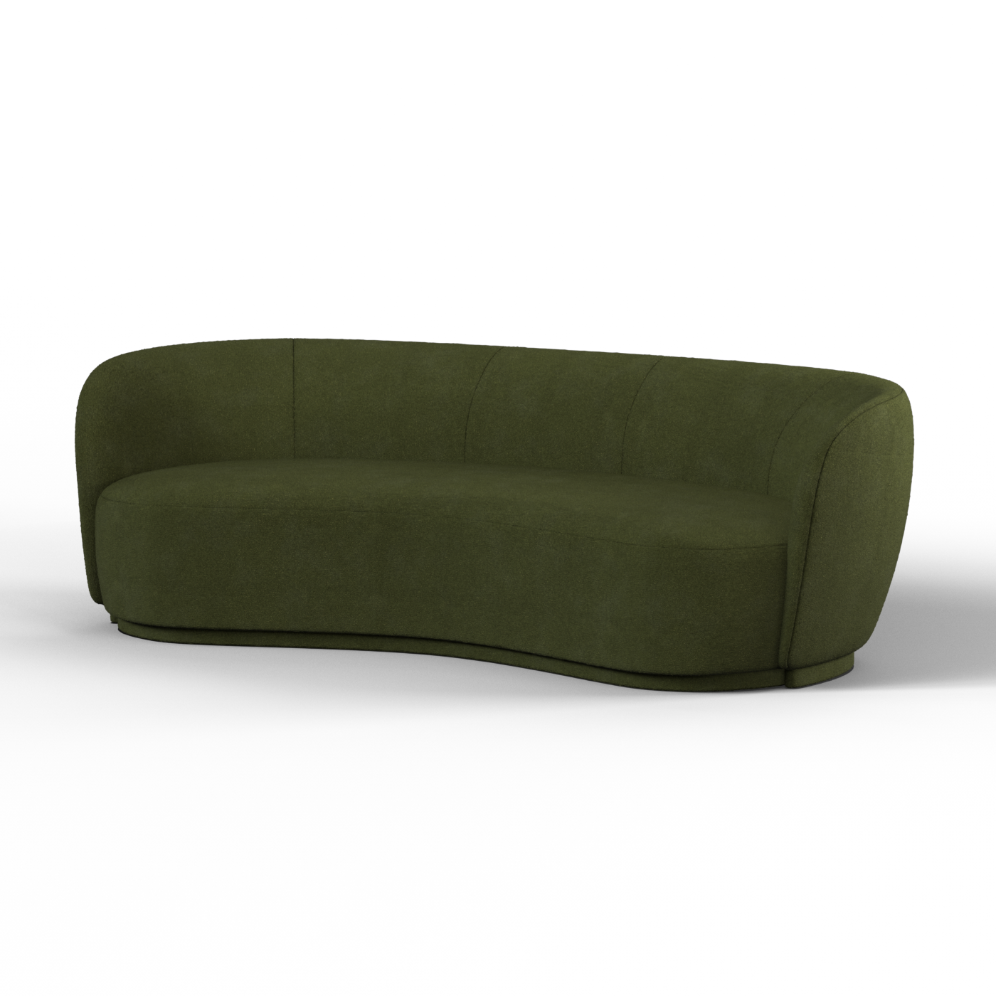Posh Sofa - Curved Back Sofa with Continuous Base