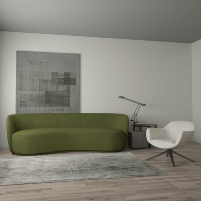 Posh Sofa - Curved Back Sofa with Continuous Base