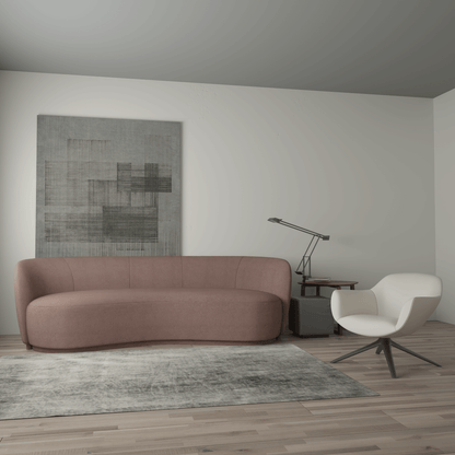 Posh Sofa - Curved Back Sofa with Continuous Base