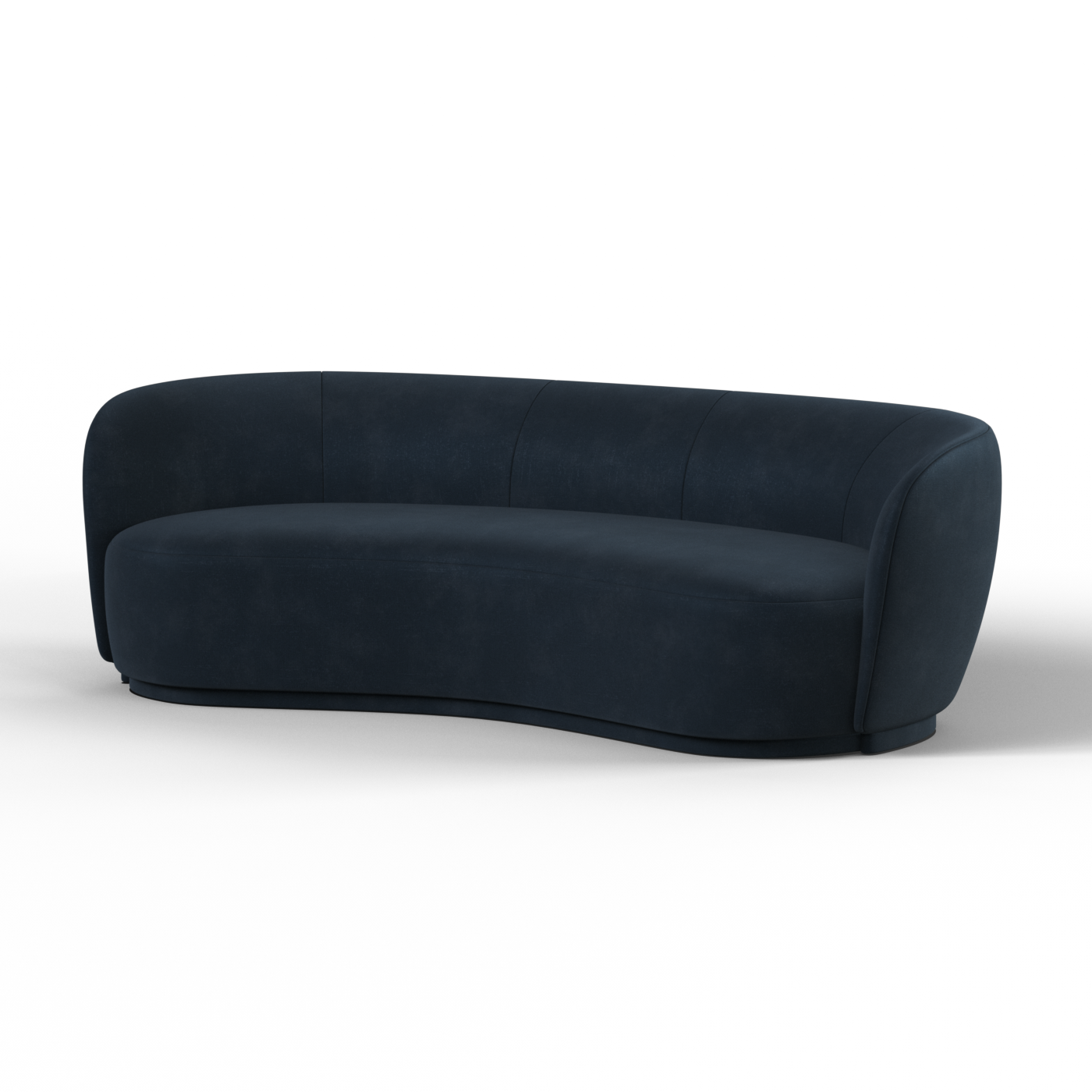 Posh Sofa - Curved Back Sofa with Continuous Base