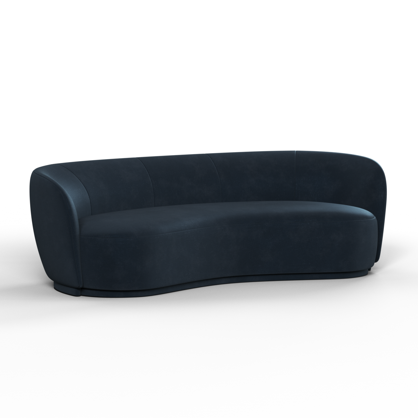 Posh Sofa - Curved Back Sofa with Continuous Base
