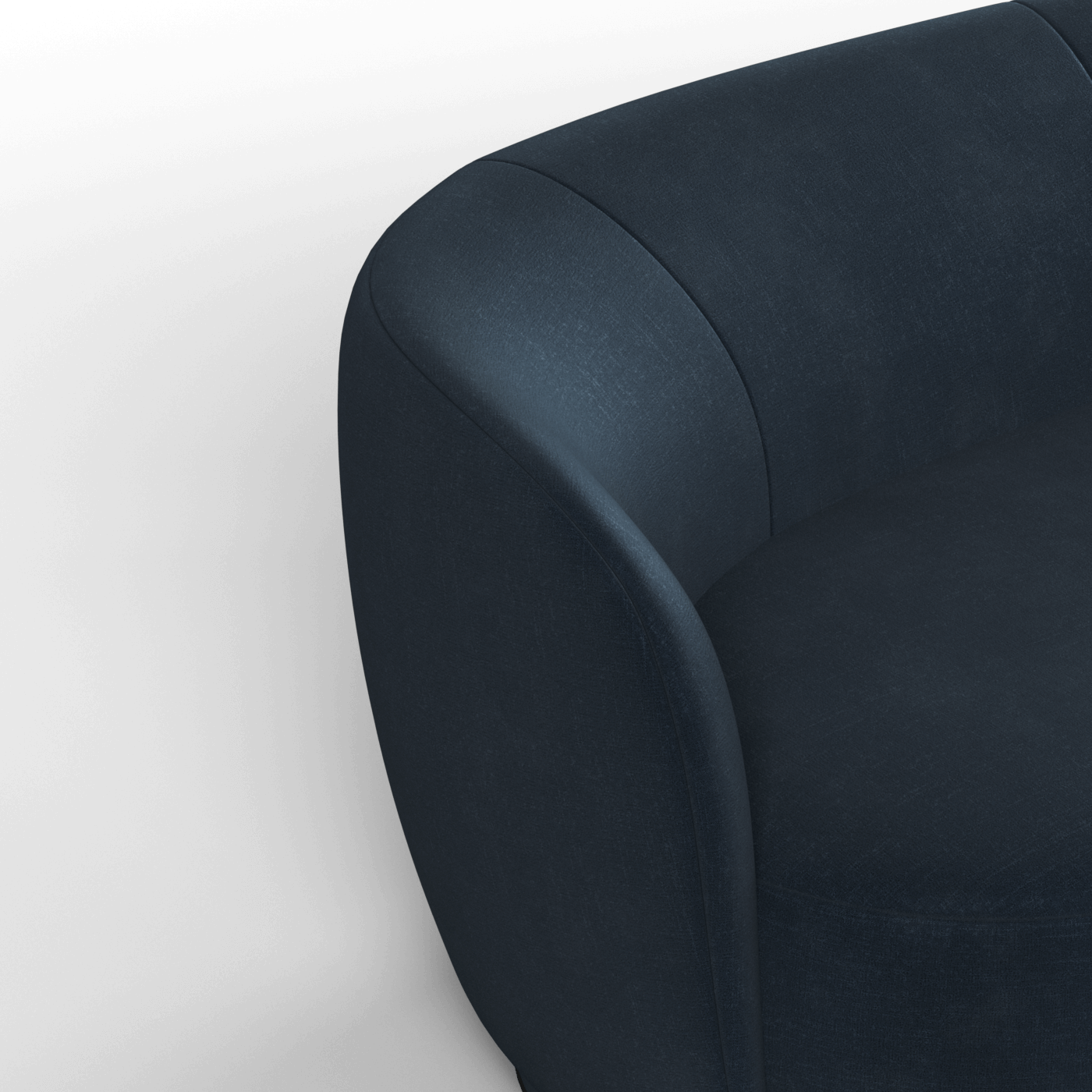 Posh Sofa - Curved Back Sofa with Continuous Base