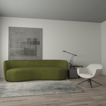 Posh Sofa - Curved Back Sofa with Continuous Base