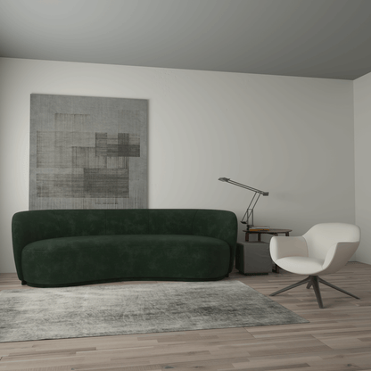 Posh Sofa - Curved Back Sofa with Continuous Base