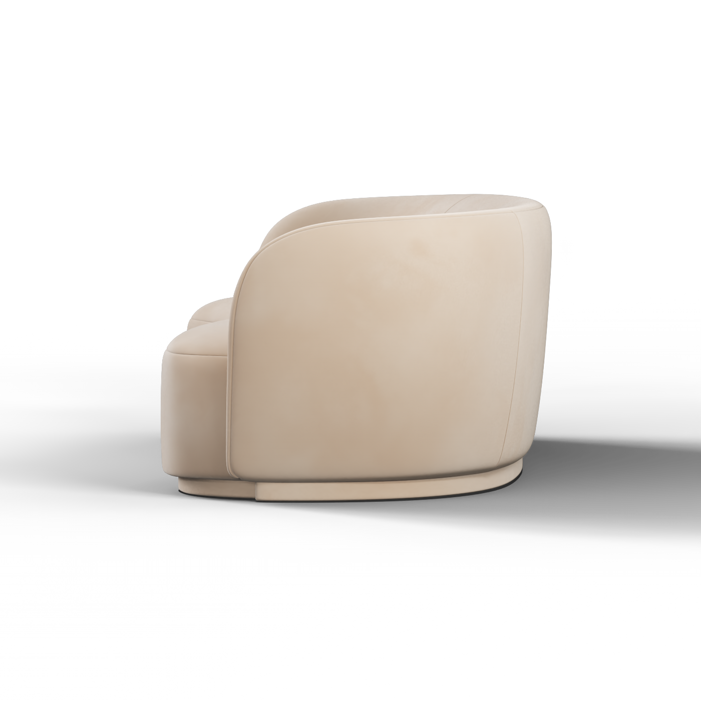 Posh Sofa - Curved Back Sofa with Continuous Base