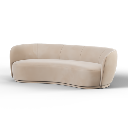 Posh Sofa - Curved Back Sofa with Continuous Base