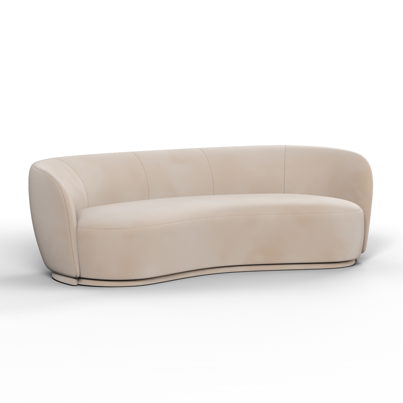Posh Sofa - Curved Back Sofa with Continuous Base