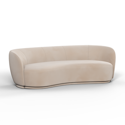 Posh Sofa - Curved Back Sofa with Continuous Base