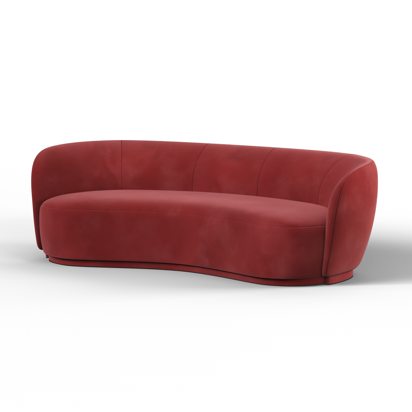 Posh Sofa - Curved Back Sofa with Continuous Base