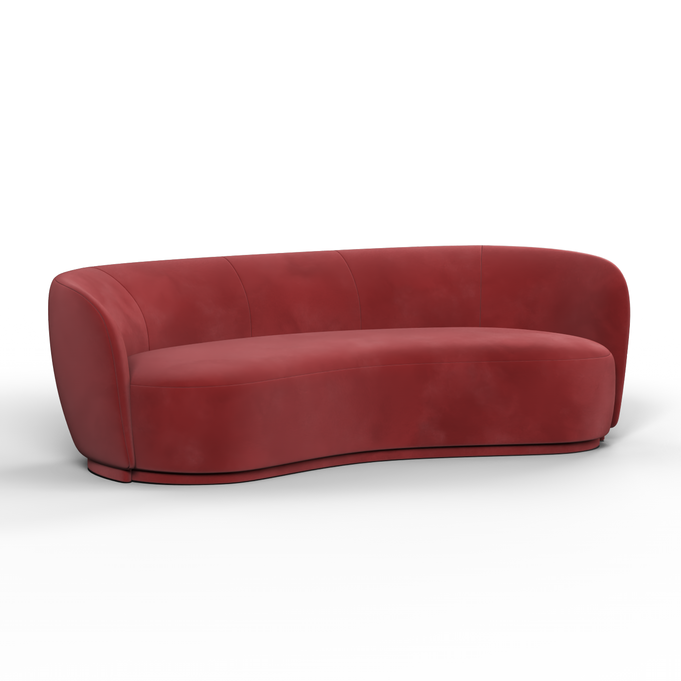 Posh Sofa - Curved Back Sofa with Continuous Base