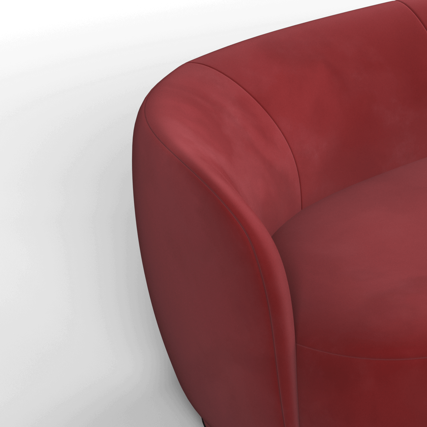 Posh Sofa - Curved Back Sofa with Continuous Base
