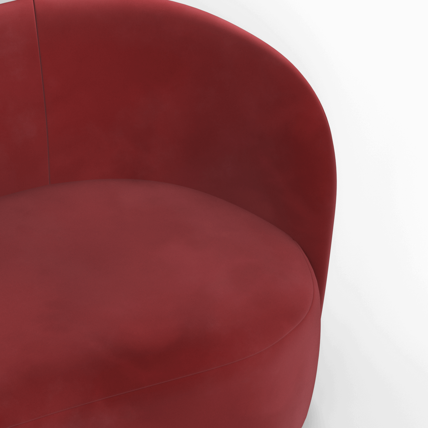 Posh Sofa - Curved Back Sofa with Continuous Base