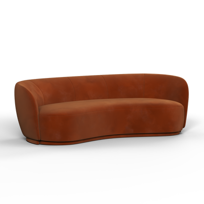 Posh Sofa - Curved Back Sofa with Continuous Base