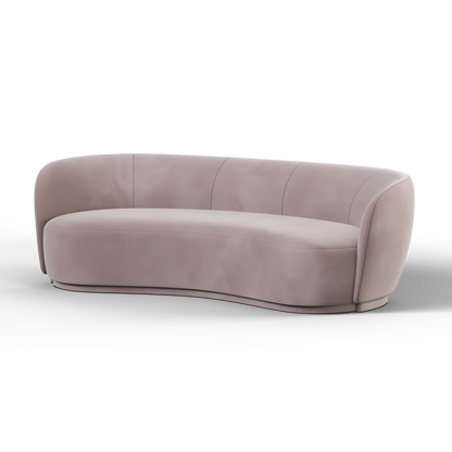 Posh Sofa - Curved Back Sofa with Continuous Base