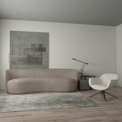 Posh Sofa - Curved Back Sofa with Continuous Base