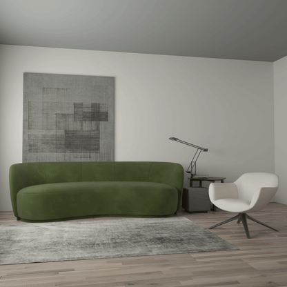 Posh Sofa - Curved Back Sofa with Continuous Base
