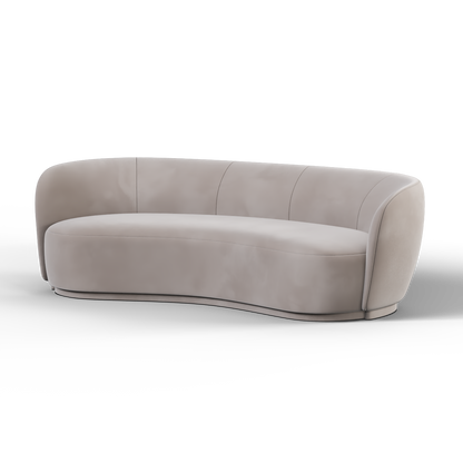 Posh Sofa - Curved Back Sofa with Continuous Base