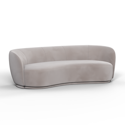 Posh Sofa - Curved Back Sofa with Continuous Base
