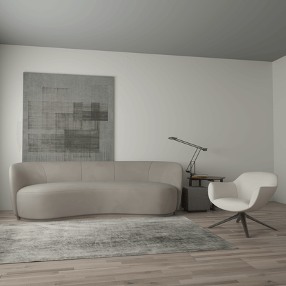 Posh Sofa - Curved Back Sofa with Continuous Base